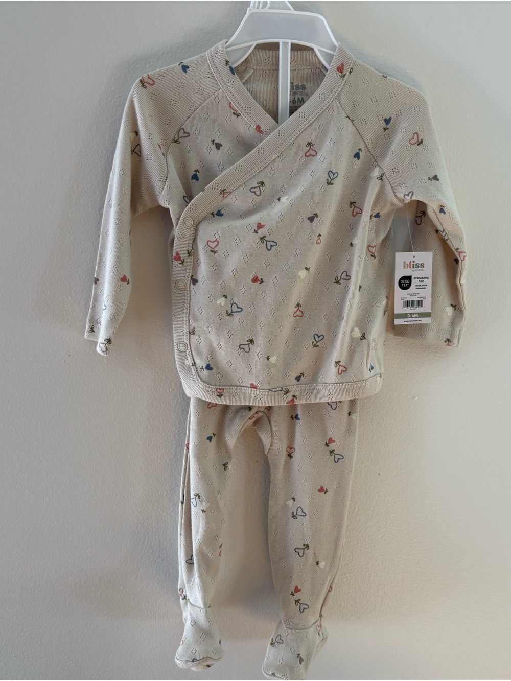 Bliss baby 2 piece set with hearts